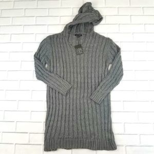 Hers & Mine Gray Long Hooded Sweater Dress